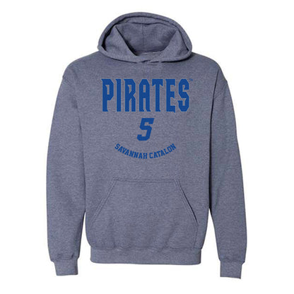 Seton Hall - NCAA Women's Basketball : Savannah Catalon - Fashion Shersey Hooded Sweatshirt-1