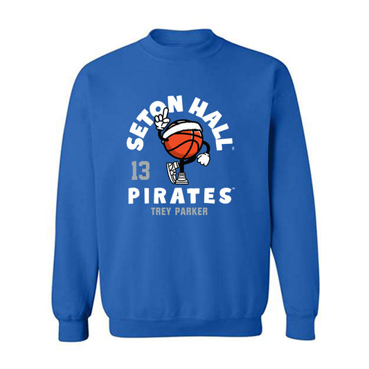 Seton Hall - NCAA Men's Basketball : Trey Parker - Fashion Shersey Crewneck Sweatshirt-0