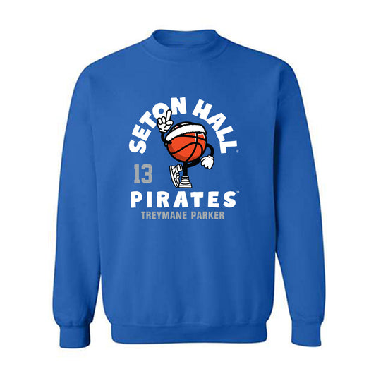Seton Hall - NCAA Men's Basketball : Treymane Parker - Fashion Shersey Crewneck Sweatshirt-0
