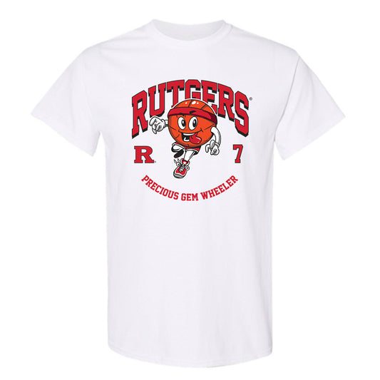 Rutgers - NCAA Women's Basketball : Precious Gem Wheeler - Fashion Shersey T-Shirt-0