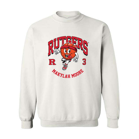 Rutgers - NCAA Women's Basketball : Makylah Moore - Fashion Shersey Crewneck Sweatshirt-0