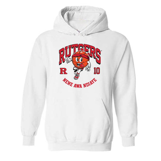 Rutgers - NCAA Women's Basketball : Nene Awa Ndiaye - Fashion Shersey Hooded Sweatshirt-0