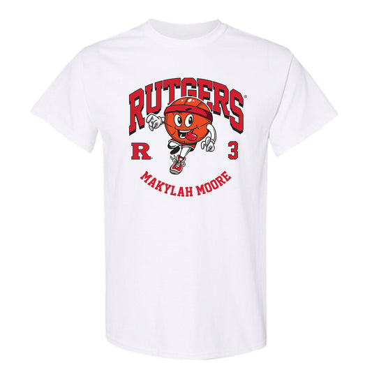 Rutgers - NCAA Women's Basketball : Makylah Moore - Fashion Shersey T-Shirt-0
