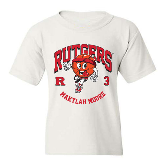 Rutgers - NCAA Women's Basketball : Makylah Moore - Fashion Shersey Youth T-Shirt-0