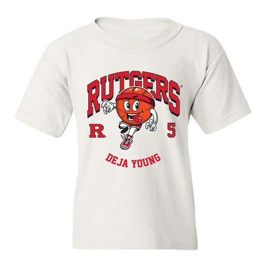 Rutgers - NCAA Women's Basketball : Deja Young - Fashion Shersey Youth T-Shirt-0
