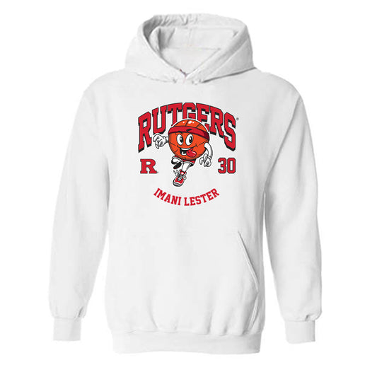 Rutgers - NCAA Women's Basketball : Imani Lester - Fashion Shersey Hooded Sweatshirt-0