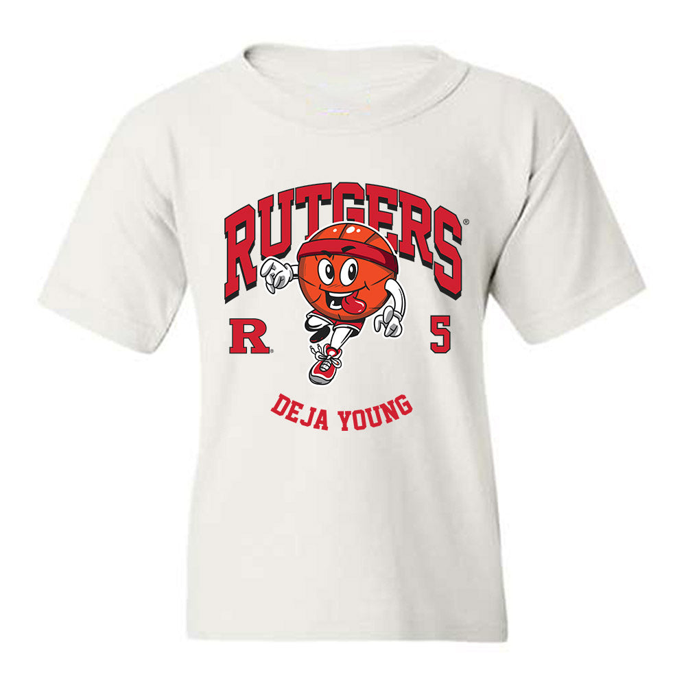 Rutgers - NCAA Women's Basketball : Deja Young - Fashion Shersey Youth T-Shirt-0