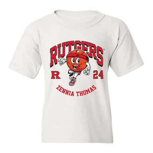 Rutgers - NCAA Women's Basketball : Zennia Thomas - Fashion Shersey Youth T-Shirt-0