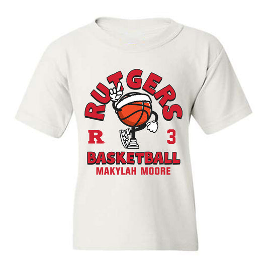 Rutgers - NCAA Women's Basketball : Makylah Moore - Youth T-Shirt-0