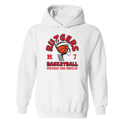 Rutgers - NCAA Women's Basketball : Precious Gem Wheeler - Hooded Sweatshirt-0