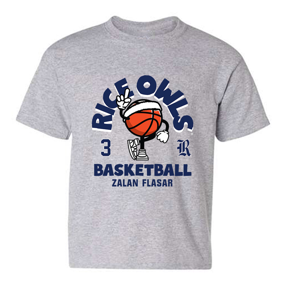 Rice - NCAA Men's Basketball : Zalan Flasar - Fashion Shersey Youth T-Shirt-0