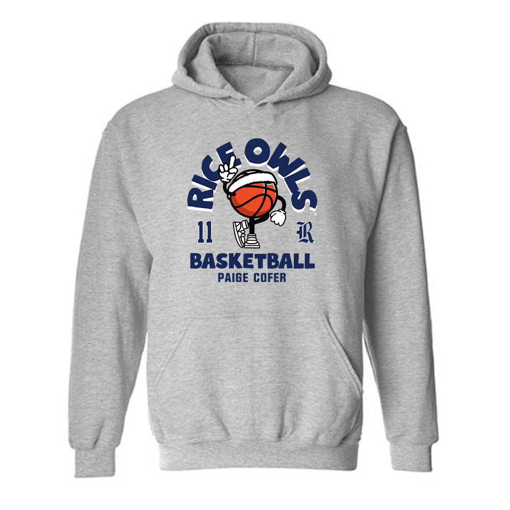Rice - NCAA Women's Basketball : Paige Cofer - Fashion Shersey Hooded Sweatshirt-0