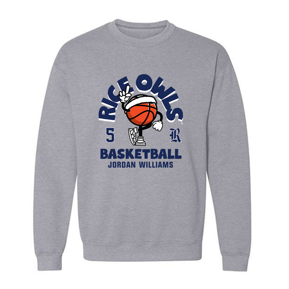 Rice - NCAA Men's Basketball : Jordan Williams - Fashion Shersey Crewneck Sweatshirt-0
