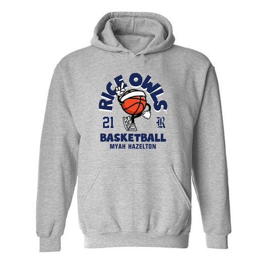 Rice - NCAA Women's Basketball : Myah Hazelton - Fashion Shersey Hooded Sweatshirt-0