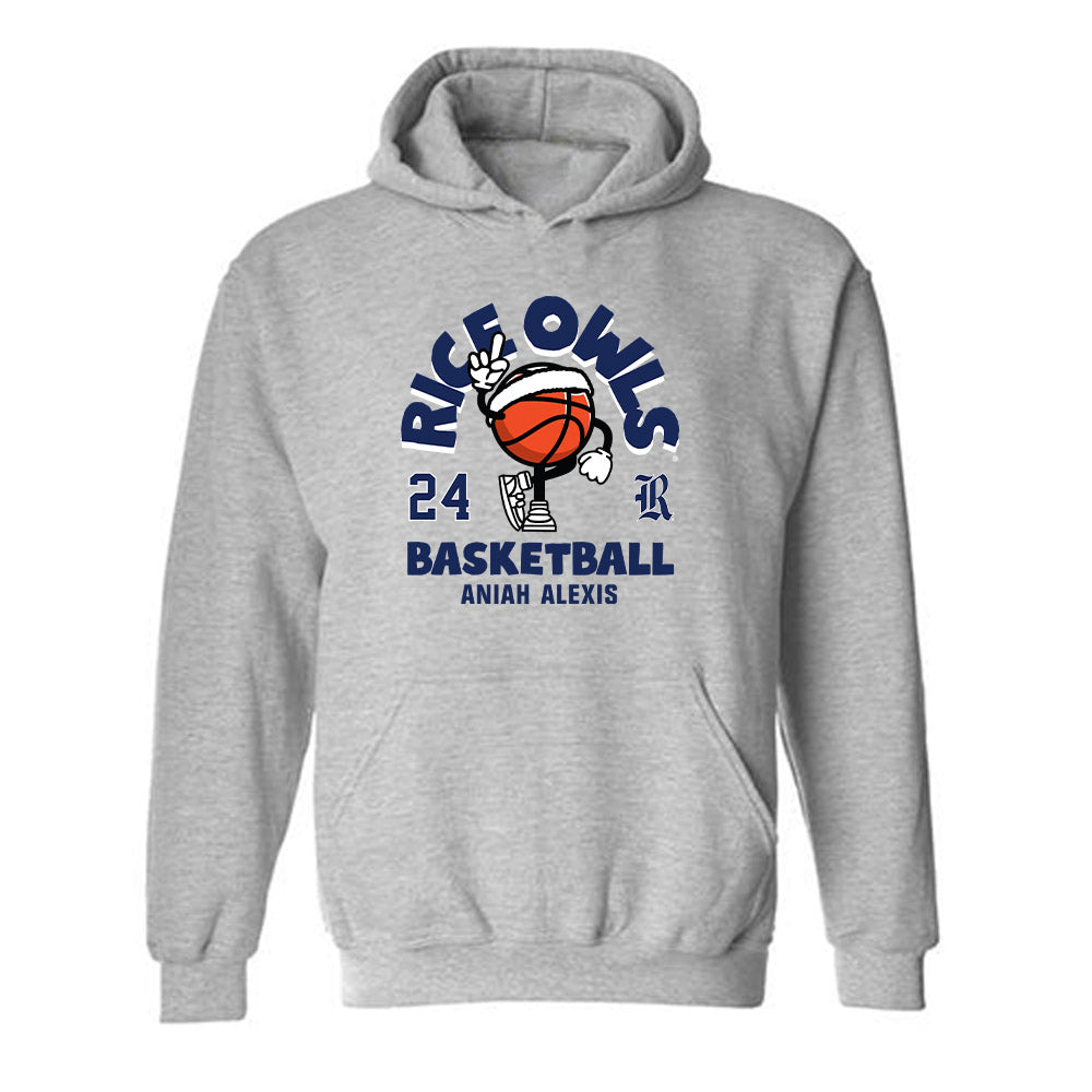 Rice - NCAA Women's Basketball : Aniah Alexis - Fashion Shersey Hooded Sweatshirt-0