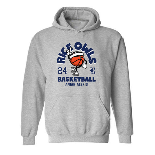 Rice - NCAA Women's Basketball : Aniah Alexis - Fashion Shersey Hooded Sweatshirt-0