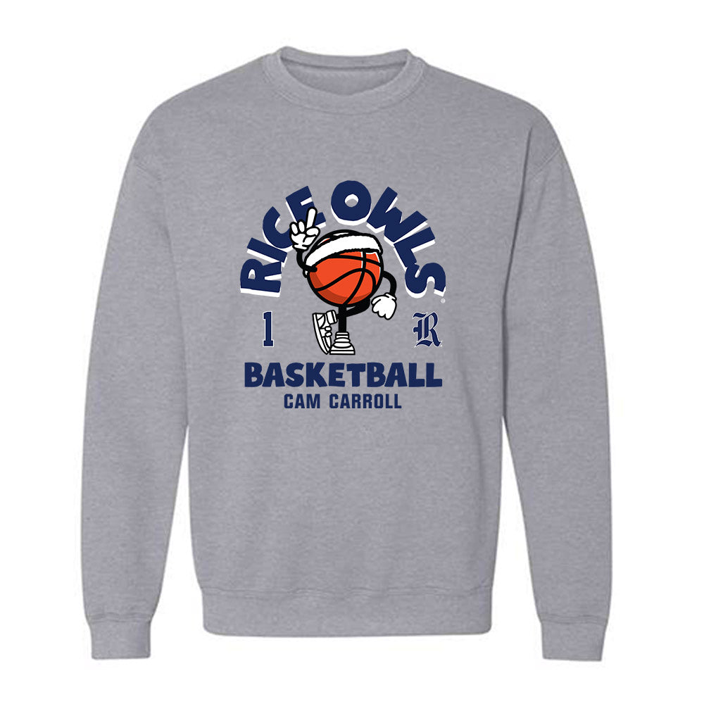 Rice - NCAA Men's Basketball : Cam Carroll - Fashion Shersey Crewneck Sweatshirt-0