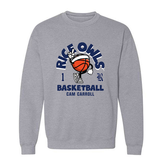 Rice - NCAA Men's Basketball : Cam Carroll - Fashion Shersey Crewneck Sweatshirt-0