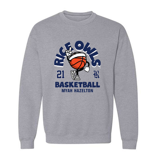 Rice - NCAA Women's Basketball : Myah Hazelton - Fashion Shersey Crewneck Sweatshirt-0