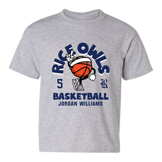 Rice - NCAA Men's Basketball : Jordan Williams - Fashion Shersey Youth T-Shirt-0