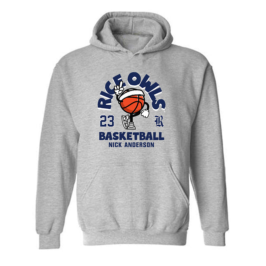 Rice - NCAA Men's Basketball : Nick Anderson - Fashion Shersey Hooded Sweatshirt-0