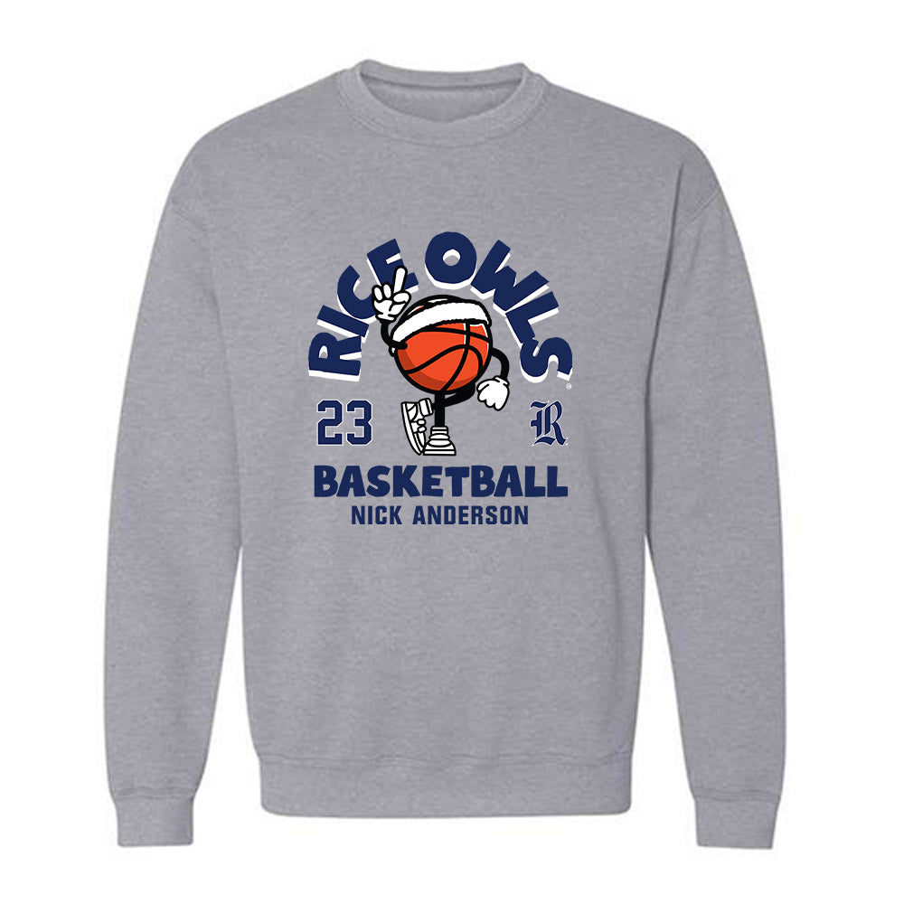 Rice - NCAA Men's Basketball : Nick Anderson - Fashion Shersey Crewneck Sweatshirt-0