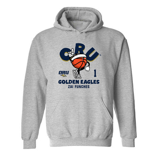 Oral Roberts - NCAA Women's Basketball : Zai Funches - Fashion Shersey Hooded Sweatshirt-0