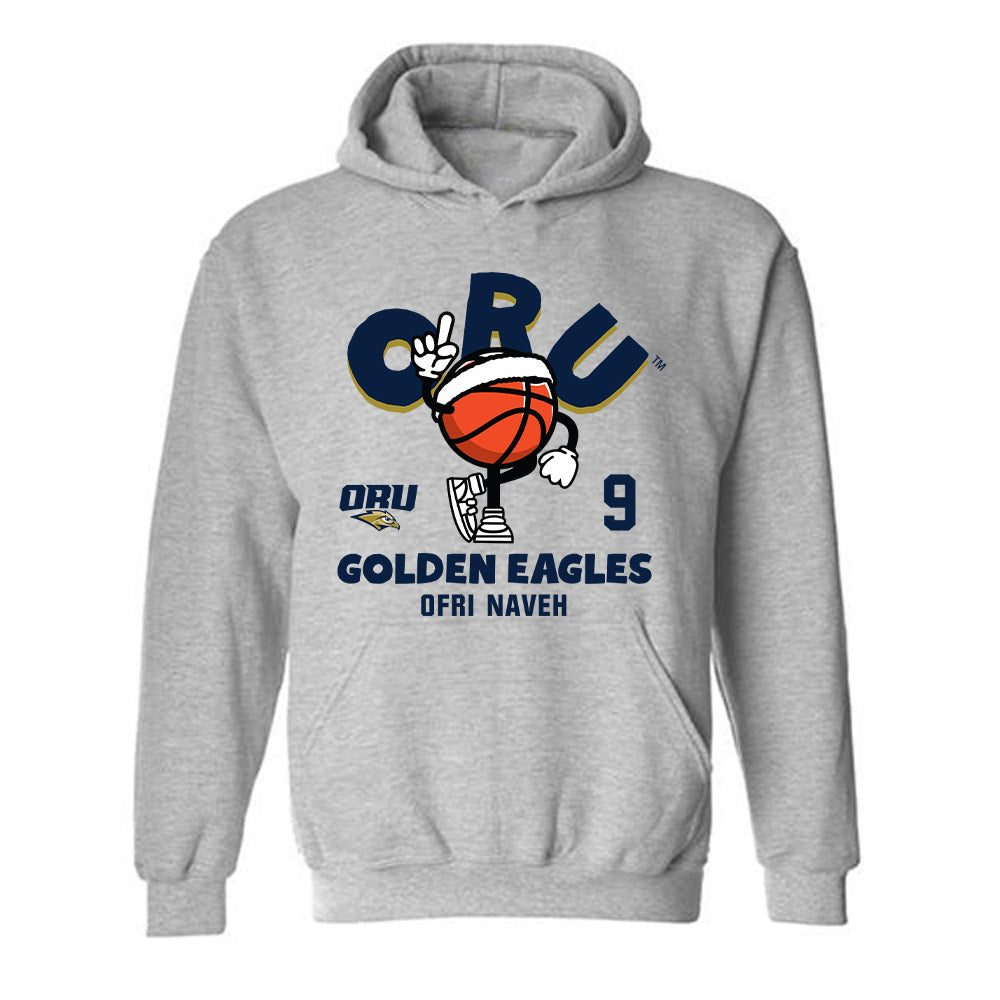 Oral Roberts - NCAA Men's Basketball : Ofri Naveh - Fashion Shersey Hooded Sweatshirt-0