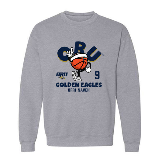 Oral Roberts - NCAA Men's Basketball : Ofri Naveh - Fashion Shersey Crewneck Sweatshirt-0