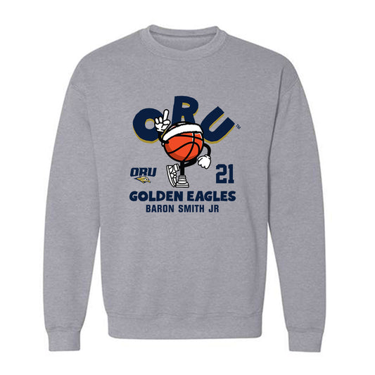 Oral Roberts - NCAA Men's Basketball : Baron Smith Jr - Fashion Shersey Crewneck Sweatshirt-0