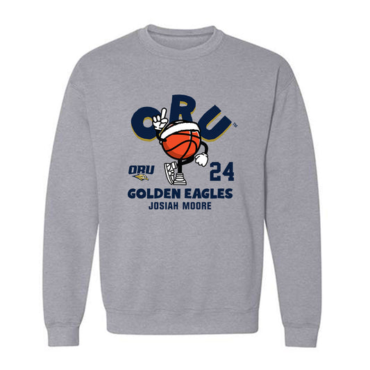 Oral Roberts - NCAA Men's Basketball : Josiah Moore - Fashion Shersey Crewneck Sweatshirt-0