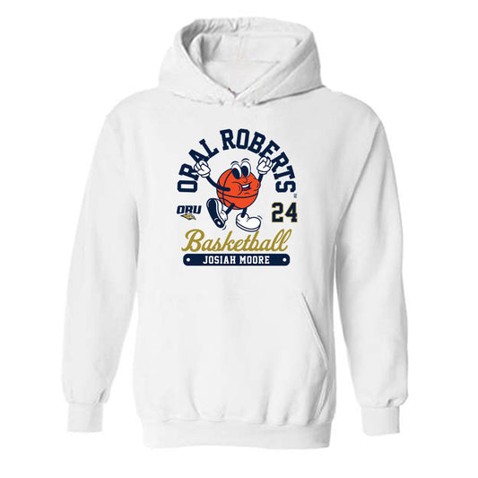 Oral Roberts - NCAA Men's Basketball : Josiah Moore - Fashion Shersey Hooded Sweatshirt-0