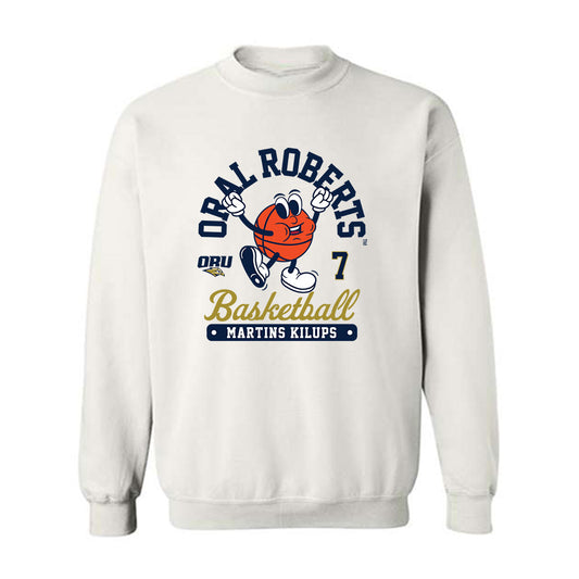 Oral Roberts - NCAA Men's Basketball : Martins Kilups - Fashion Shersey Crewneck Sweatshirt-0