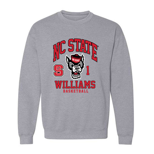 NC State - NCAA Men's Basketball : Darrion Williams - Fashion Shersey Crewneck Sweatshirt-0