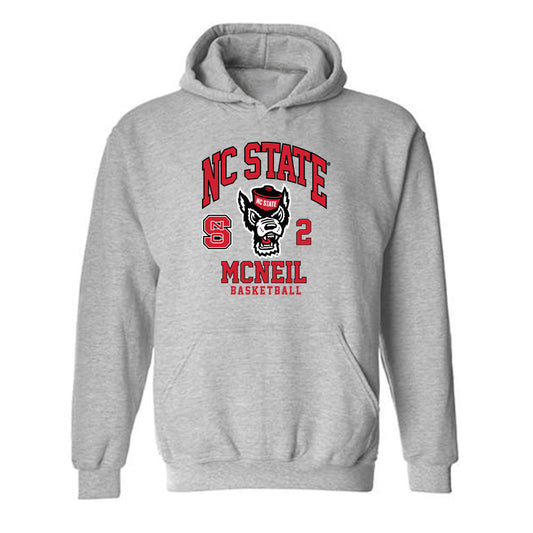 NC State - NCAA Men's Basketball : Paul McNeil - Fashion Shersey Hooded Sweatshirt-0