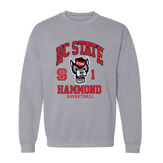 NC State - NCAA Men's Basketball : Christian Hammond - Fashion Shersey Crewneck Sweatshirt-0