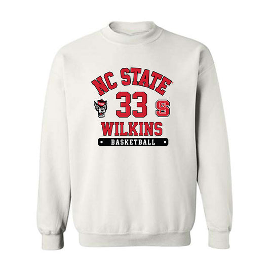NC State - NCAA Men's Basketball : Zymicah Wilkins - Fashion Shersey Crewneck Sweatshirt-0