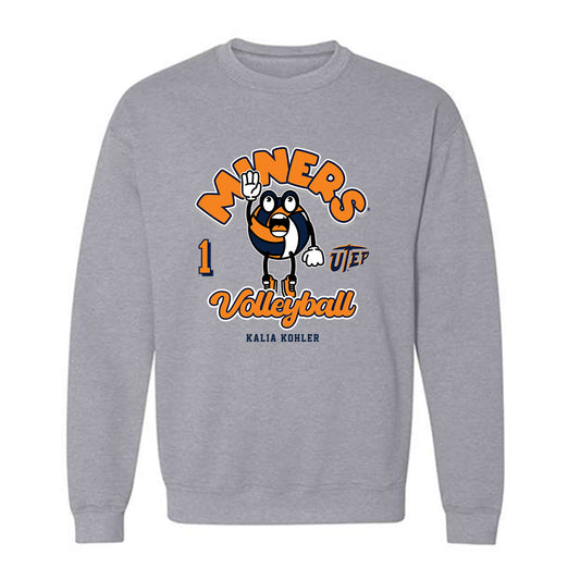 UTEP - NCAA Women's Volleyball : Kalia Kohler - Fashion Shersey Crewneck Sweatshirt-0