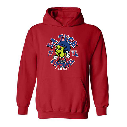 LA Tech - NCAA Softball : Elena Heng - Fashion Shersey Hooded Sweatshirt-0