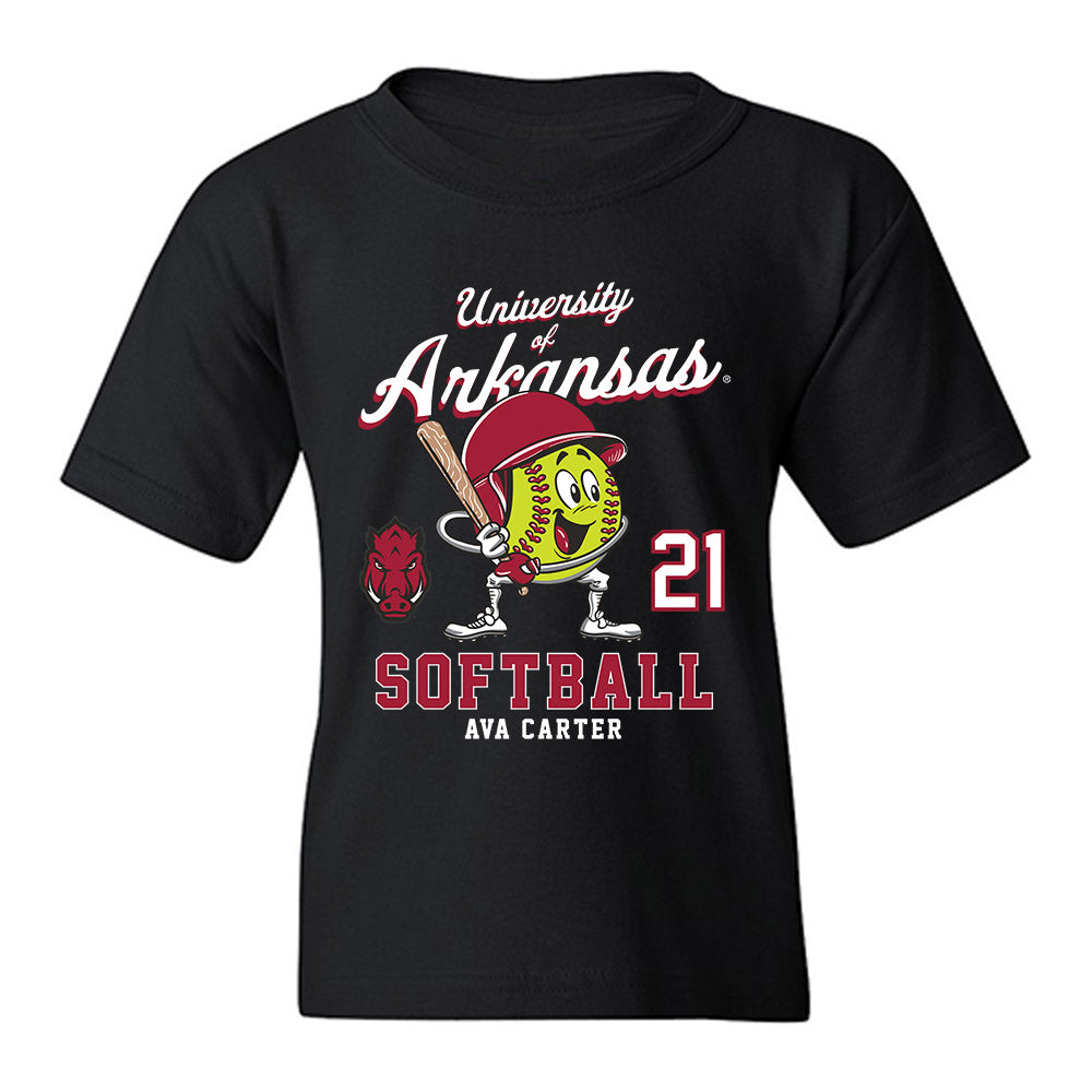 Arkansas - NCAA Softball : Ava Carter - Fashion Shersey Youth T-Shirt-0