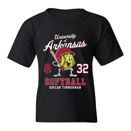 Arkansas - NCAA Softball : Saylor Timmerman - Fashion Shersey Youth T-Shirt-0