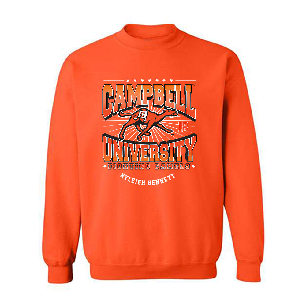 Campbell - NCAA Softball : Ryleigh Bennett - Fashion Shersey Crewneck Sweatshirt-0