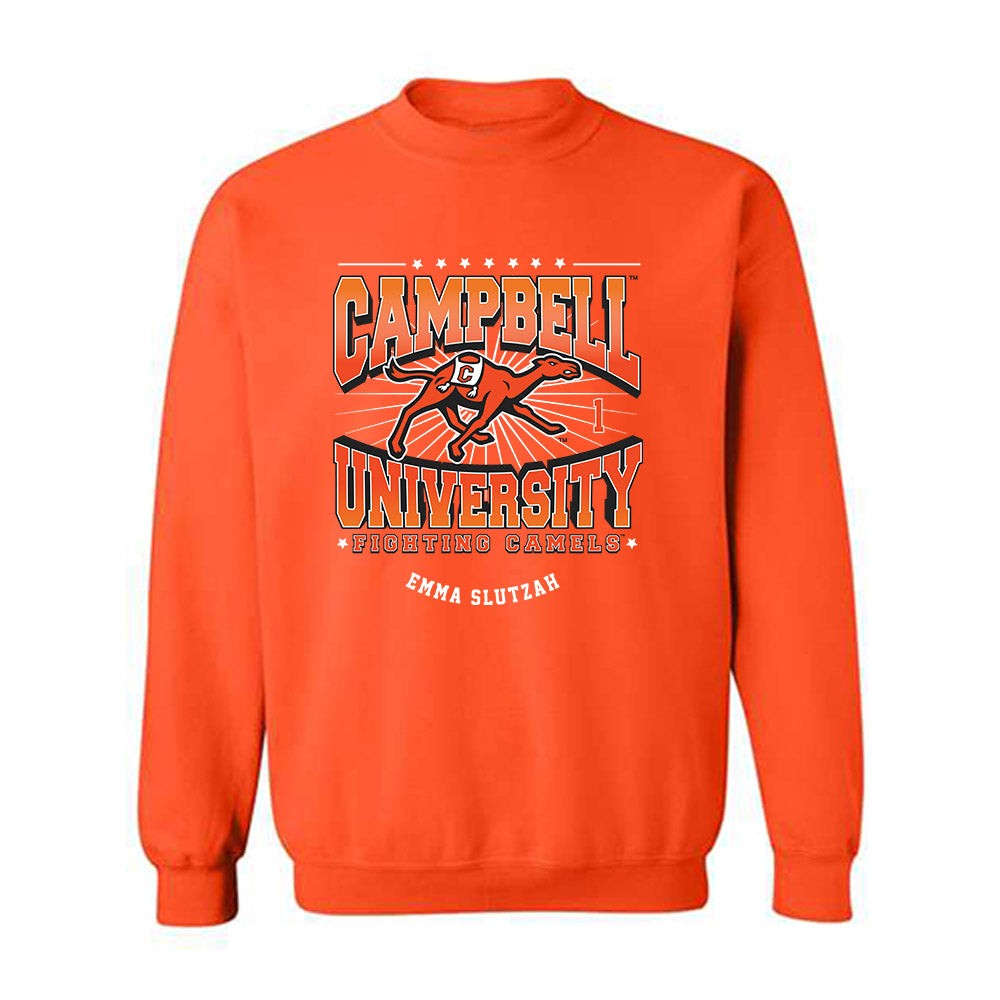Campbell - NCAA Softball : Emma Slutzah - Fashion Shersey Crewneck Sweatshirt-0