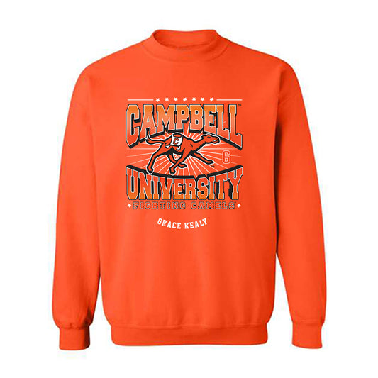 Campbell - NCAA Softball : Grace Kealy - Fashion Shersey Crewneck Sweatshirt-0