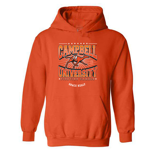 Campbell - NCAA Softball : Grace Kealy - Fashion Shersey Hooded Sweatshirt-0
