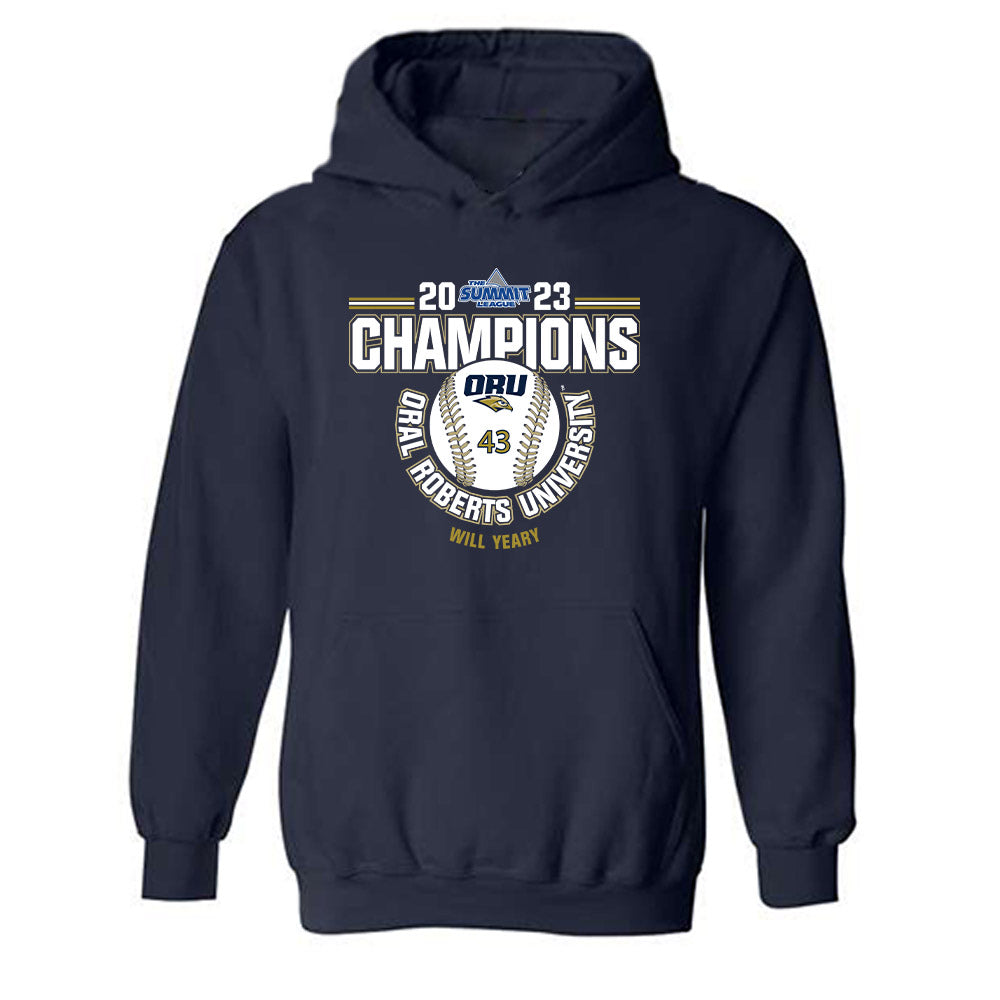 Oral Roberts - NCAA Baseball : Will Yeary - Sports Shersey Hooded Sweatshirt-0