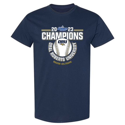 Oral Roberts - NCAA Baseball : Mason Beltrand - Sports Shersey T-Shirt-0