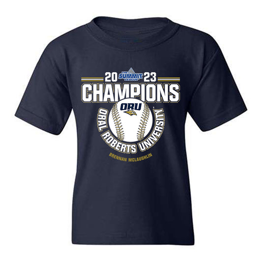 Oral Roberts - NCAA Baseball : Brennan McLaughlin - Sports Shersey Youth T-Shirt-0