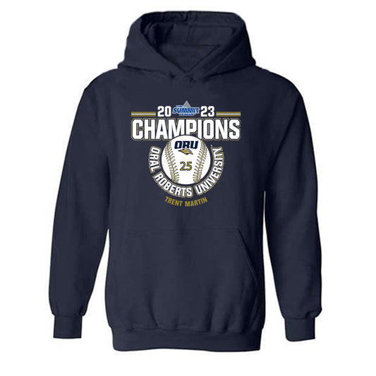 Oral Roberts - NCAA Baseball : Trent Martin - Sports Shersey Hooded Sweatshirt