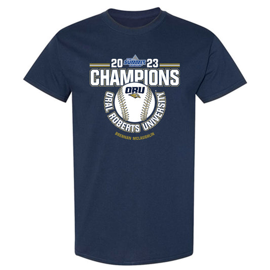 Oral Roberts - NCAA Baseball : Brennan McLaughlin - Sports Shersey T-Shirt-0